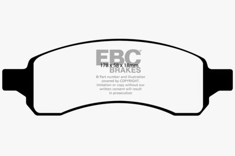 EBC 06-07 Chevrolet SSR 6.0 Greenstuff Front Brake Pads