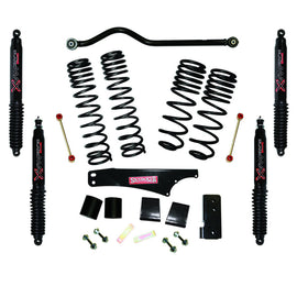 Skyjacker 2007-2018 Jeep Wrangler JK 2 Door 4WD Long Travel 3.5in-4in Lift Kit w/Black Max Shocks
