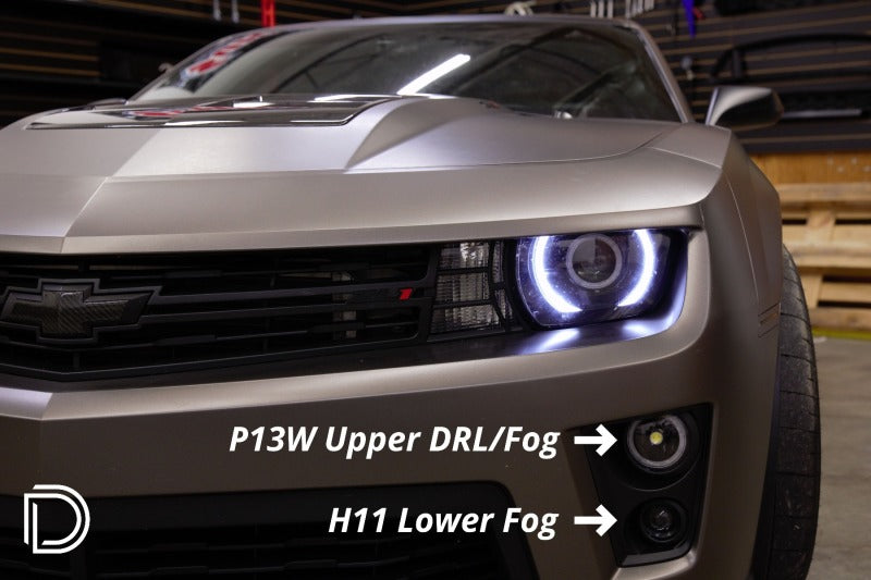 Diode Dynamics 12-15 Chevrolet Camaro DRL Fog Kit ZL1 Stage 2 (P13W HP48/H11 SLF White)