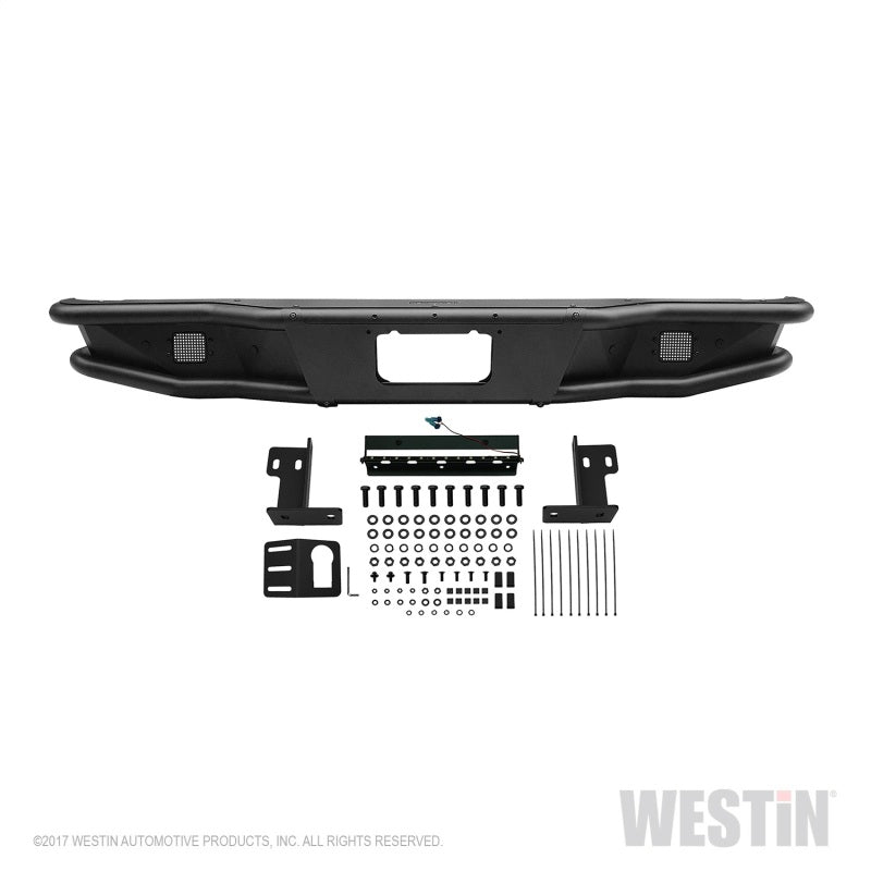 Westin 2016-2018 Chevrolet Silverado 1500 Outlaw Rear Bumper - Textured Black