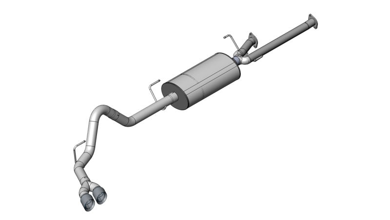 Corsa 2007-2008 Toyota Tundra Double Cab/Crew Max 5.7L V8 Polished Sport Cat-Back Exhaust