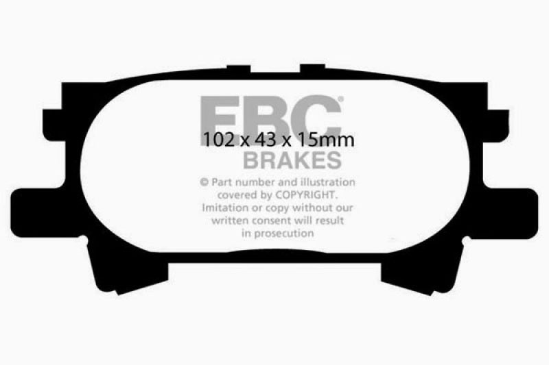 EBC 04-07 Lexus RX330 3.3 Yellowstuff Rear Brake Pads