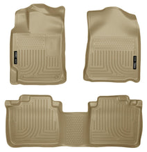 Load image into Gallery viewer, Husky Liners 10-13 Lexus RX350/RX450h WeatherBeater Tan Front &amp; 2nd Seat Floor Liners