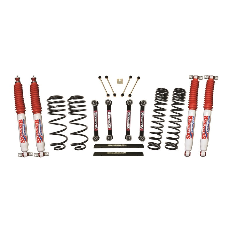 Skyjacker Jeep TJ/LJ 4in Dual Rate Long Travel Front/Rear Suspension Lift Kit w/ Nitro 8000 Shocks