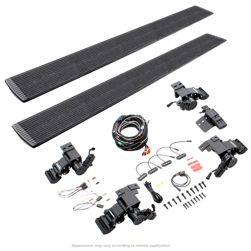 RealTruck 15-24 Ford F-150 CC 4dr VoltStep Electric Running Board Kit - Bedliner Coat