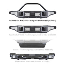 Load image into Gallery viewer, Go Rhino 21-24 Ford Bronco (2 and 4 Door) Rockline Full Width Bumper w/ Overrider Bar