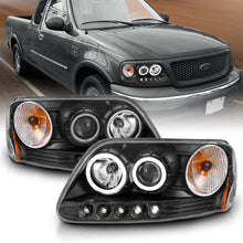 Load image into Gallery viewer, ANZO 1997-2003 Ford F-150 Projector Headlights w/ Halo Black (CCFL)