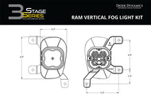 Load image into Gallery viewer, Diode Dynamics SS3 Pro Type Ram Vert Kit ABL - Yellow SAE Fog