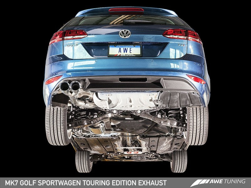 AWE Tuning VW MK7 Golf SportWagen Touring Edition Exhaust w/Chrome Silver Tips (90mm)