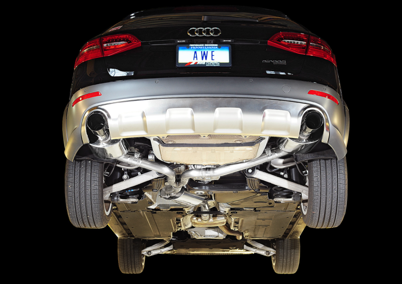 AWE Tuning Audi B8.5 All Road Touring Edition Exhaust - Dual Outlet Polished Silver Tips