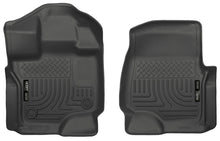 Load image into Gallery viewer, Husky Liners 15-23 Ford F-150 Super/Super Crew Cab WeatherBeater Black Front Floor Liners