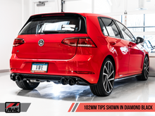 Load image into Gallery viewer, AWE Tuning 15-17 Volkswagen Golf R MK7 Track Edition Exhaust - Diamond Black Tips (102mm)