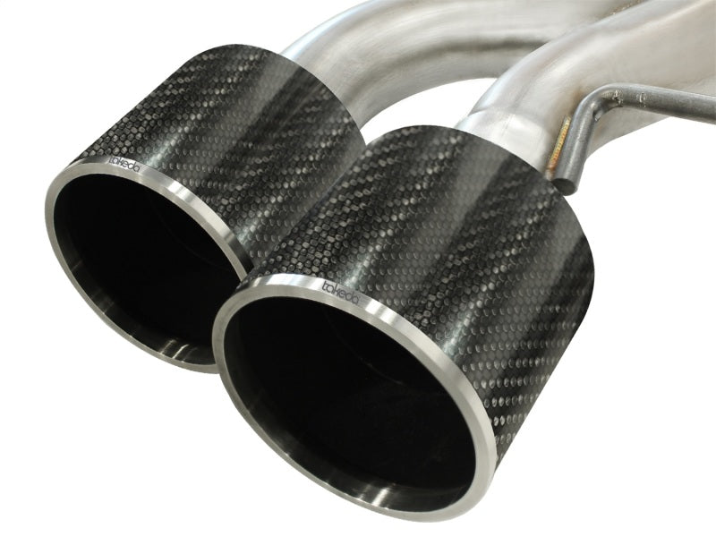 aFe Takeda 3in SS Exhaust Cat-Back 09-14 Nissan GTR V6 3.8L Carbon Fiber Tips