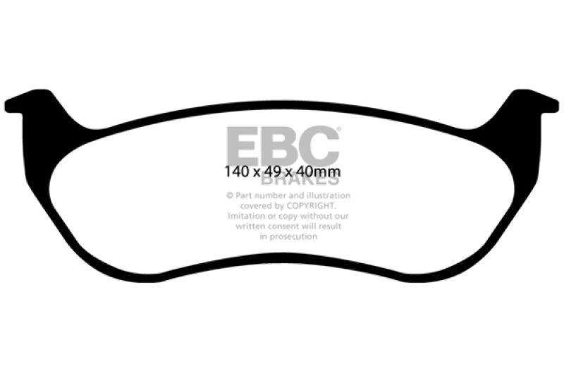 EBC 07-11 Ford Explorer Sport Trac 4.0 Yellowstuff Rear Brake Pads