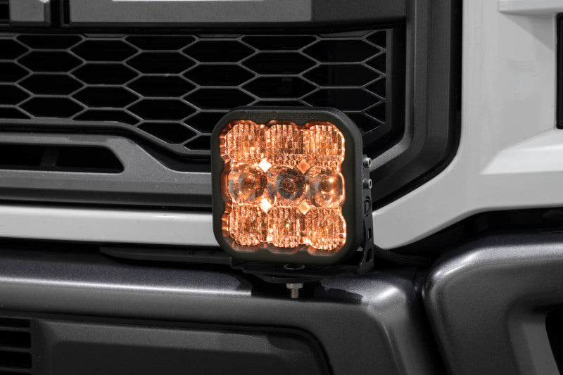 Diode Dynamics 17-20 Ford Raptor SS5 Bumper LED Pod Light Kit - Yellow Pro Combo