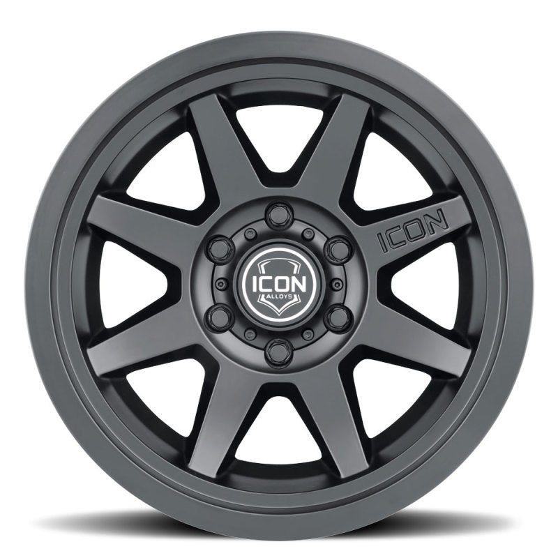 ICON Rebound 17x8.5 6x5.5 25mm Offset 5.75in BS 95.1mm Bore Satin Black Wheel