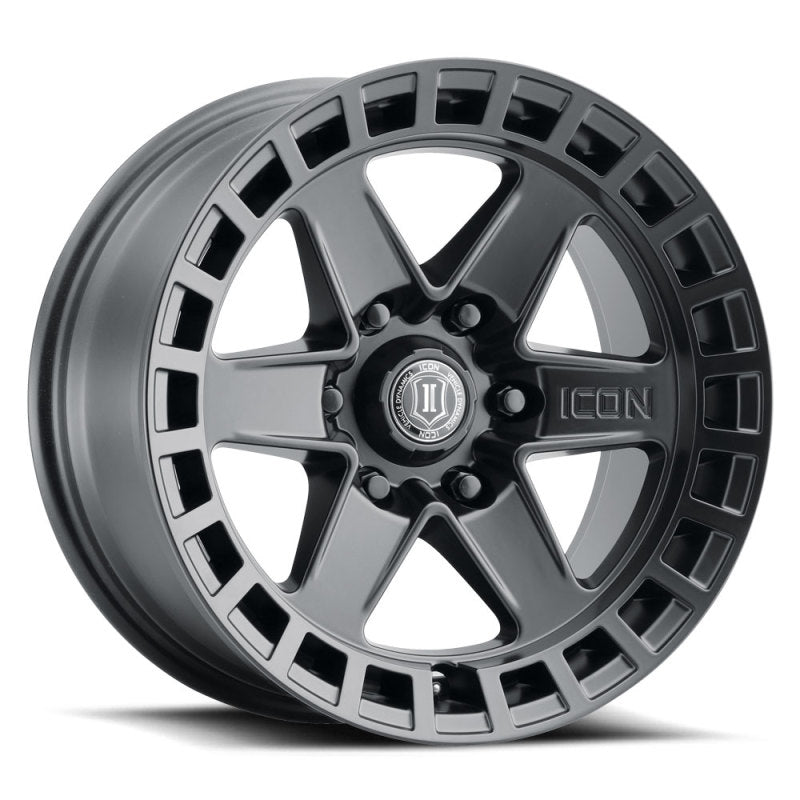 ICON Raider 17x8.5 6x135 6mm Offset 5in BS Satin Black Wheel