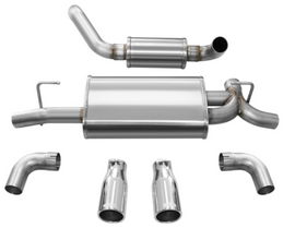 Corsa 2018-2025 Jeep Wrangler JL 2.5in Dual Rear Exit Polished Tips Touring Axle-Back Exhaust
