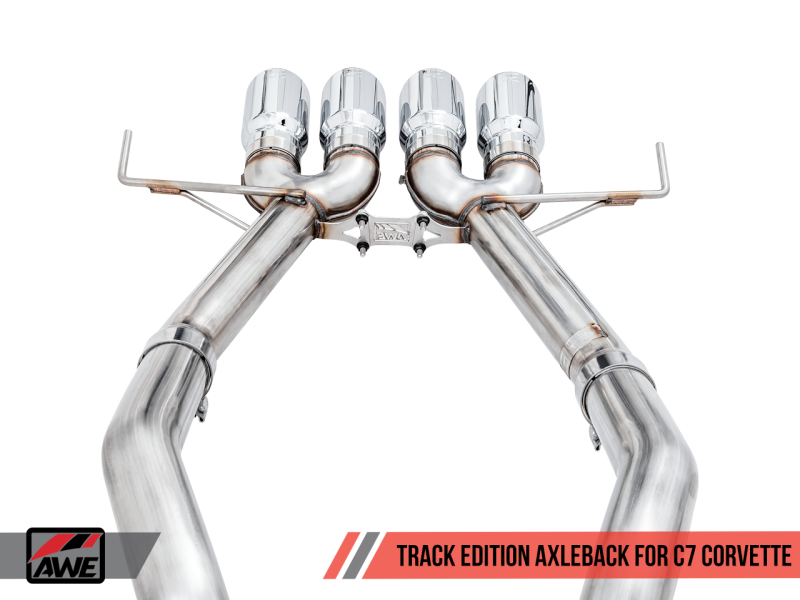 AWE Tuning 14-19 Chevy Corvette C7 Z06/ZR1 (w/AFM) Track Edition Axle-Back Exhaust w/Chrome Tips