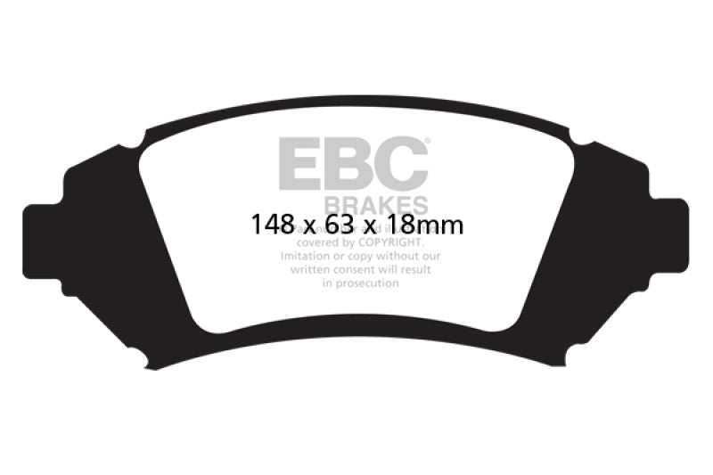 EBC 05 Buick Le Sabre (FWD) 3.8 (16in Wheels) Yellowstuff Front Brake Pads