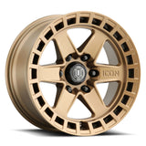 ICON Raider 17x8.5 6x135 6mm Offset 5in BS Satin Brass Wheel