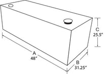 Load image into Gallery viewer, Tradesman Aluminum L-Shape Liquid Storage Tank Combo (48in. / 80 Gallon Capacity) - Brite