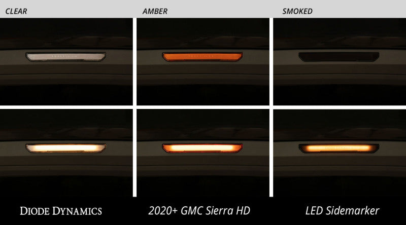 Diode Dynamics 20-21 Sierra 2500/3500 HD LED Sequential Sidemarkers Smoked Set