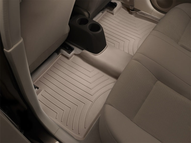 WeatherTech 2015+ Ford F-150 SuperCrew Cab Rear FloorLiner - Tan (w/ 1st Row Bench Seats)