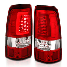 Load image into Gallery viewer, ANZO 1999-2002 Chevy Silverado 1500 LED Taillights Plank Style Chrome With Red/Clear Lens