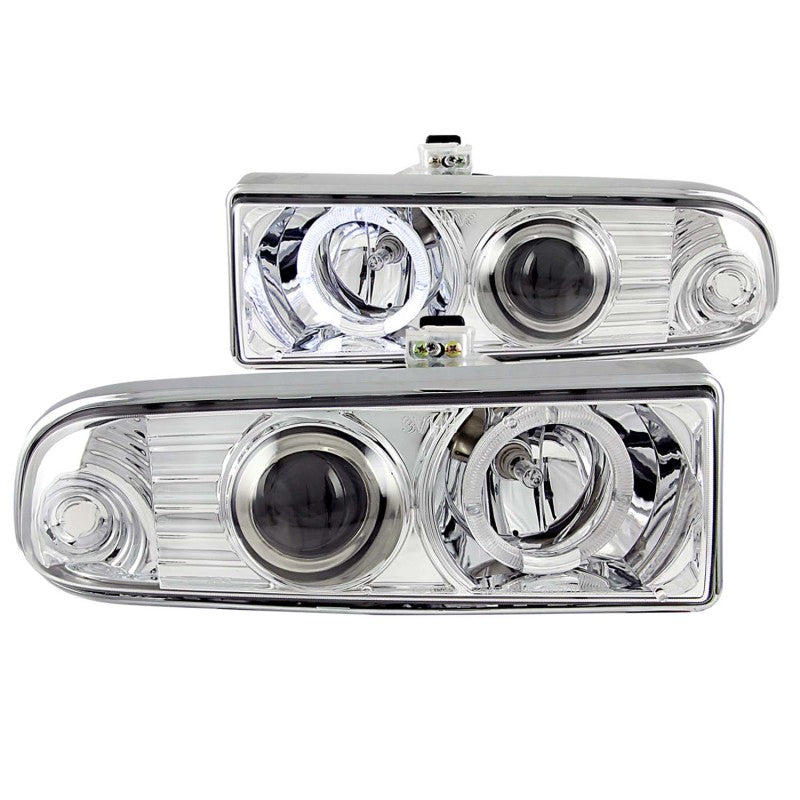 ANZO 1998-2005 Chevrolet S-10 Projector Headlights w/ Halo Chrome