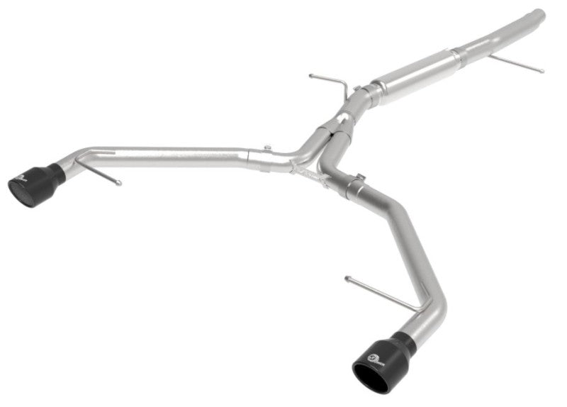 aFe 17-19 Audi A4 (L4-2.0L) MACH Force-Xp  Stainless Steel Axle-Back Exhaust System - Black Tip