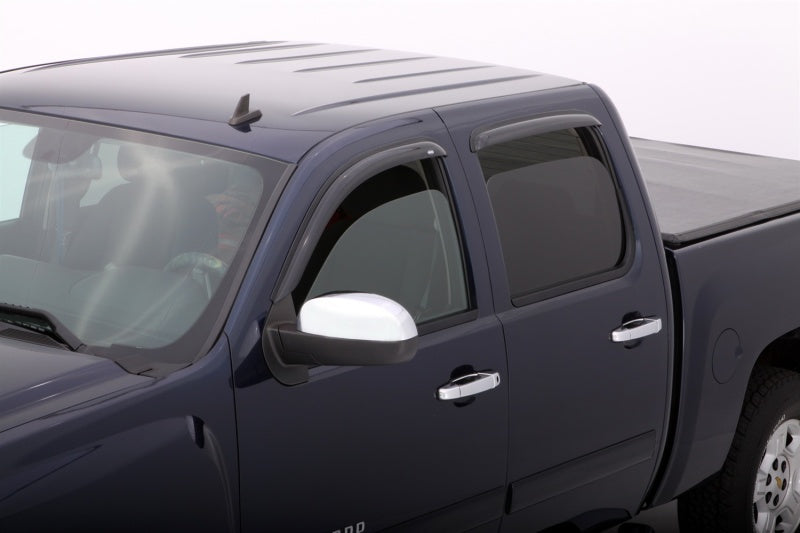 AVS 07-13 Chevy Silverado 1500 Ext. Cab Ventvisor Outside Mount Window Deflectors 4pc - Smoke