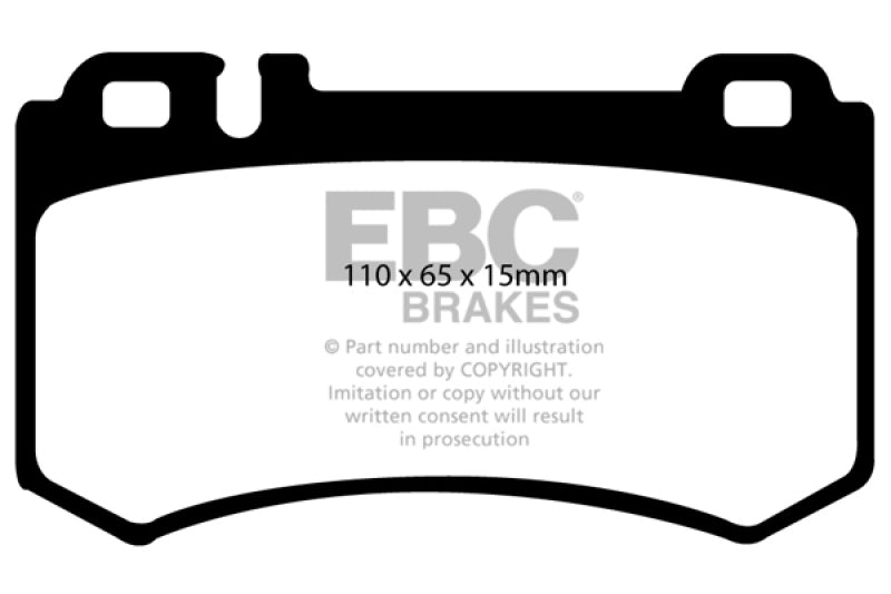 EBC 03-06 Mercedes-Benz CL55 AMG 5.4 Supercharged Yellowstuff Rear Brake Pads