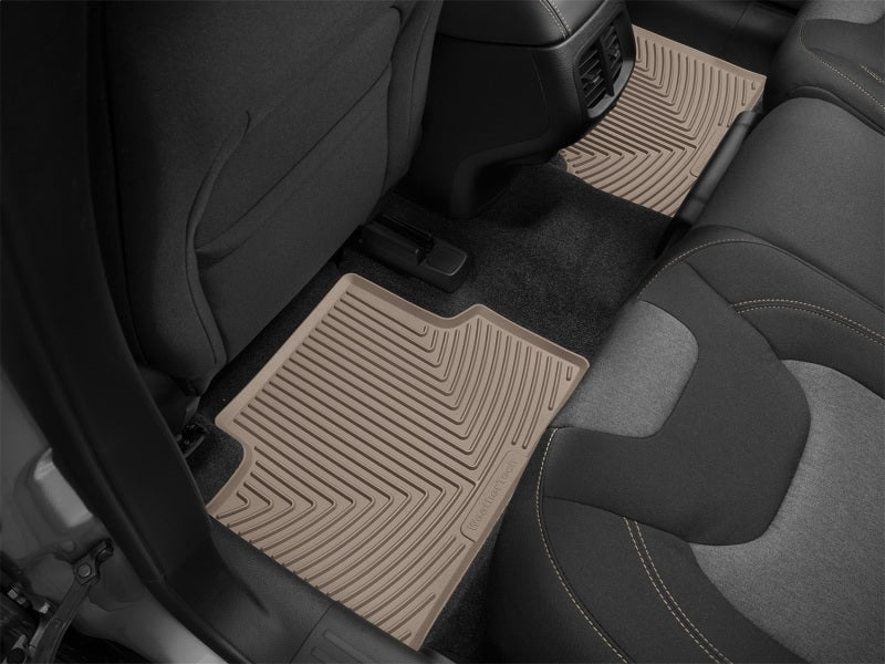 WeatherTech 14+ Jeep Cherokee Rear Rubber Mats - Tan