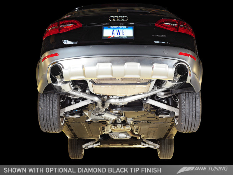 AWE Tuning Audi B8.5 All Road Touring Edition Exhaust - Dual Outlet Polished Silver Tips