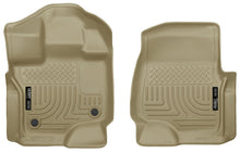 Load image into Gallery viewer, Husky Liners 15-23 Ford F-150 Super/Super Crew Cab WeatherBeater Tan Front Floor Liners