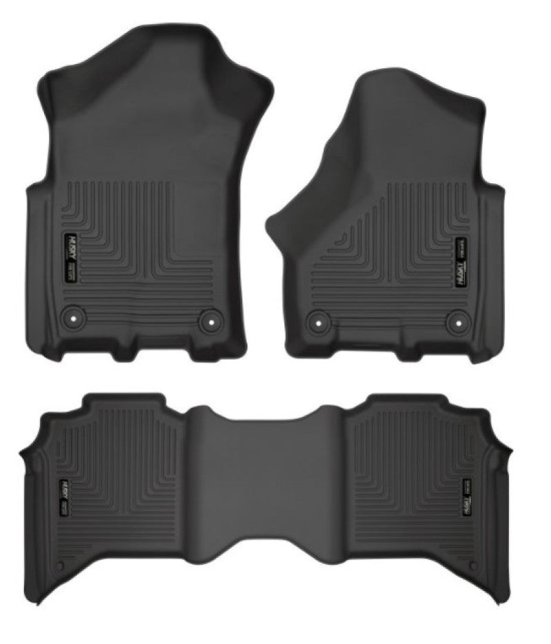 Husky Liners 19-21 Ram 2500/3500 Crew Cab Weatherbeater Black Front & 2nd Seat Floor Liners