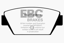 Load image into Gallery viewer, EBC 93-94 Eagle Talon 1.8 Yellowstuff Rear Brake Pads