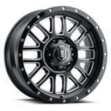 ICON Alpha 20x9 5x150 16mm Offset 5.625in BS Gloss Black Milled Spokes Wheel