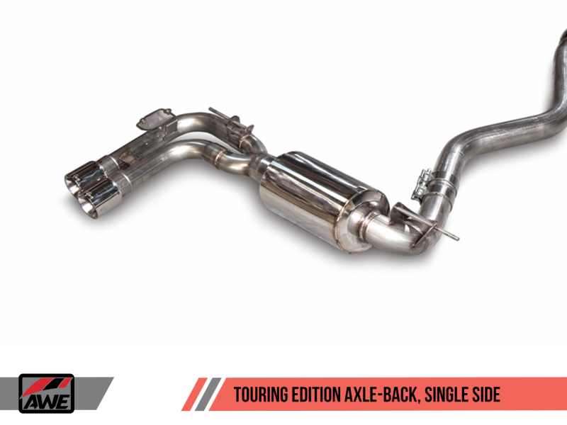 AWE Tuning BMW F3X 28i / 30i Touring Edition Axle-Back Exhaust Single Side - 80mm Silver Tips