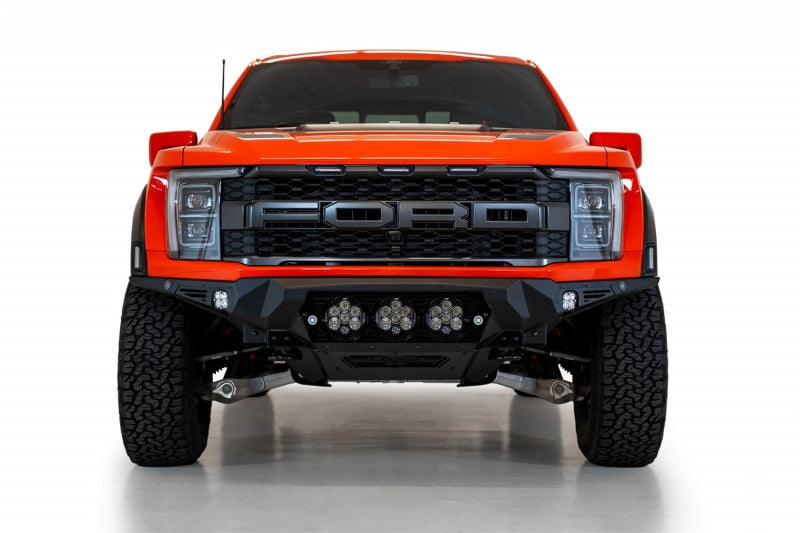 Addictive Desert Designs 2021+ Ford Raptor Bomber Front Bumper w/ 3 Baja Designs LP6 Light Mounts