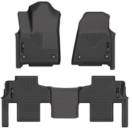 Husky Liners 2022 Jeep Wagoneer (w/2nd Row Bench) WeatherBeater Front & 2nd Seat Floor Liner - Blk