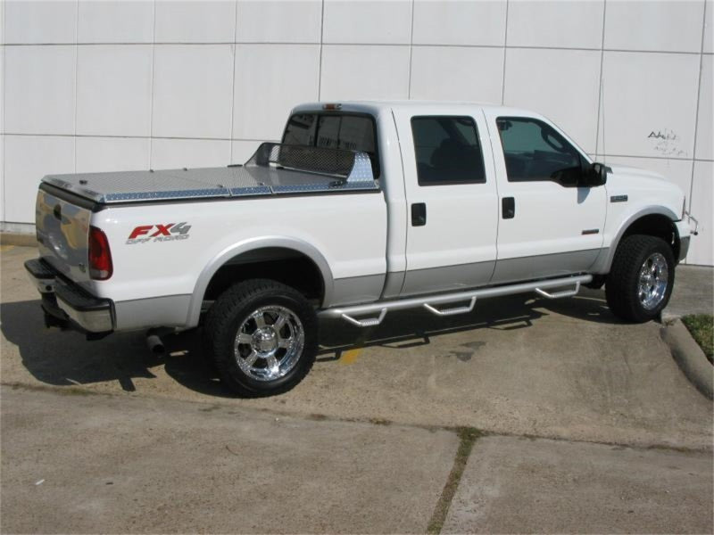 N-Fab Nerf Step 99-16 Ford F-250/350 Super Duty Crew Cab 6.75ft Bed - Gloss Black - Bed Access - 3in