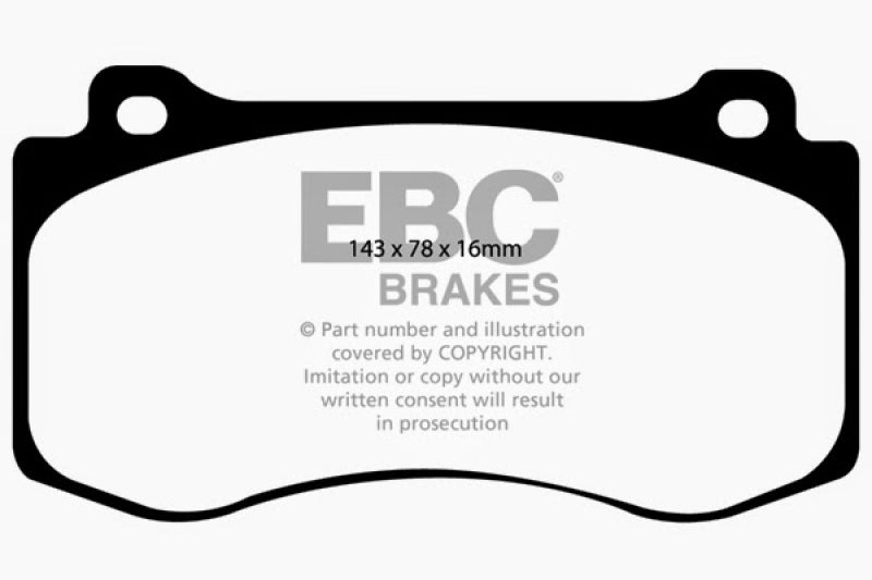 EBC 06-10 Jeep Grand Cherokee SRT-8 6.1L Orangestuff Front Brake Pads