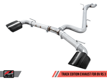 Load image into Gallery viewer, AWE Tuning 17-19 Audi RS3 8V Track Edition Exhaust - Diamond Black Tips RS-Style Tips