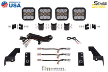 Load image into Gallery viewer, Diode Dynamics Jeep JL SS5 4-Pod CrossLink Grille Lightbar Kit Sport - Yellow Combo