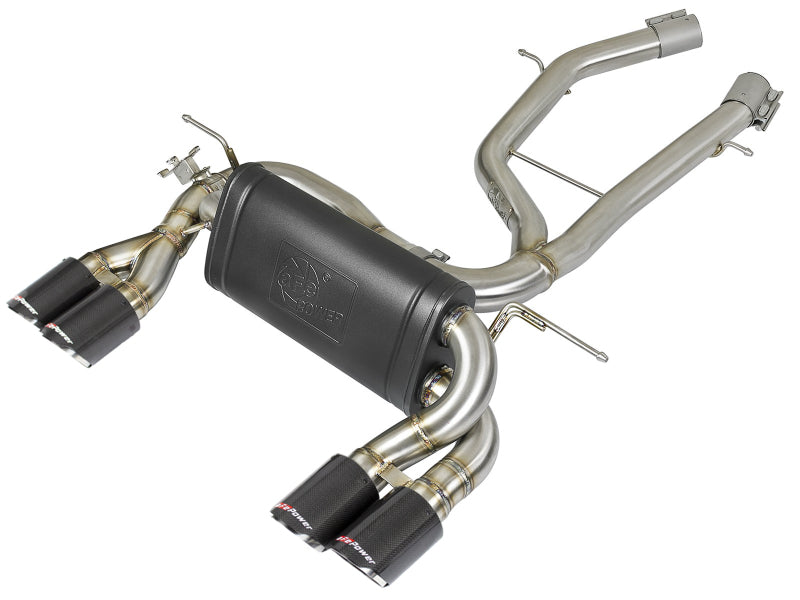 aFe MACH Force-Xp 2-1/2in Stainless Steel Axle Back Exhaust w/CF 15-19 BMW M3/M4 (F80/82/83)