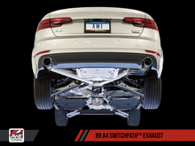 Load image into Gallery viewer, AWE Tuning Audi B9 A4 SwitchPath Exhaust Dual Outlet - Chrome Silver Tips (Includes DP and Remote)