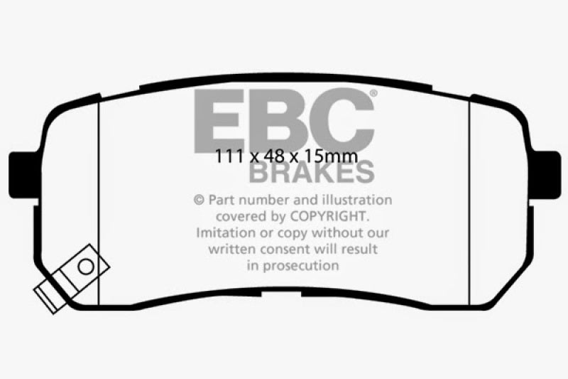 EBC 15+ Kia Sedona 3.3 Redstuff Rear Brake Pads