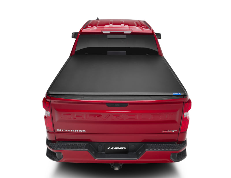 Lund 07-13 Toyota Tundra Fleetside (5.5ft. Bed) Hard Fold Tonneau Cover - Black